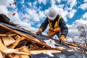 expert working on a roof restoration process