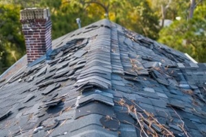 roof replacement inspection reveals hail damage on shingles on Maryland home