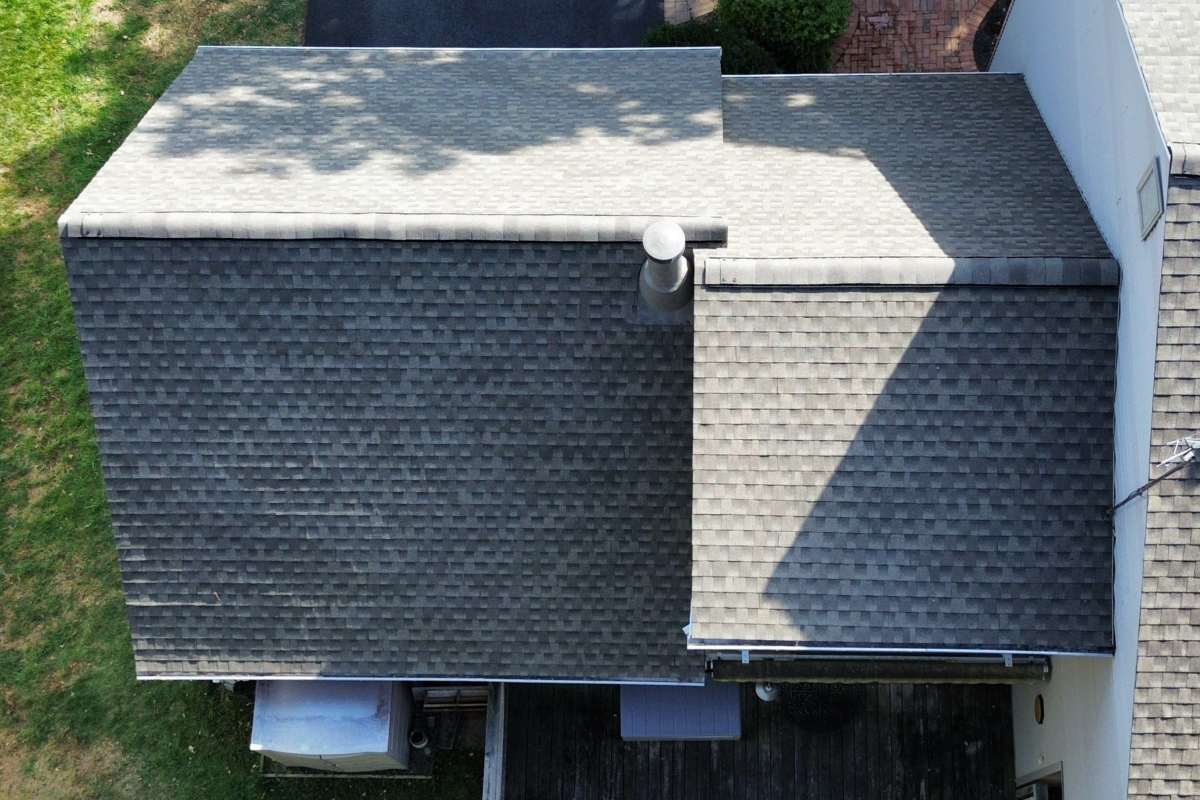 Gaithersburg MD roof replacement aerial complete