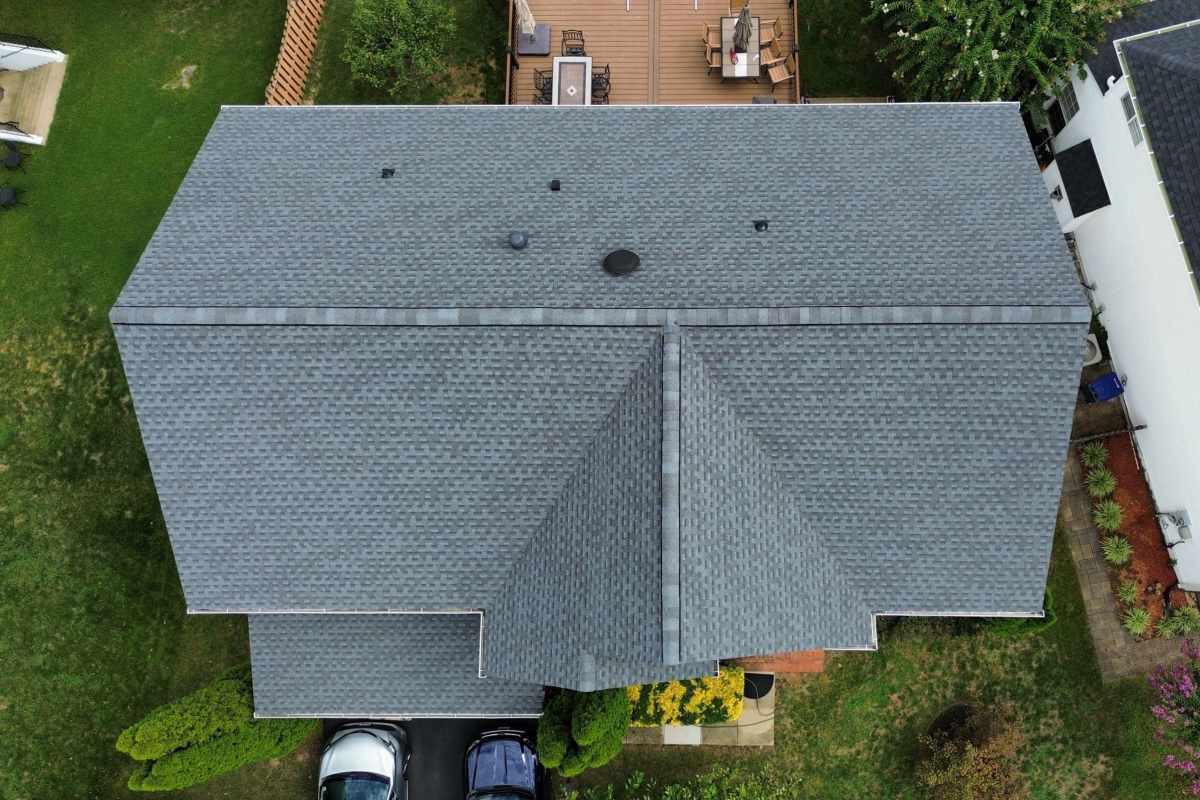 Germantown MD roof replacement project complete aerial